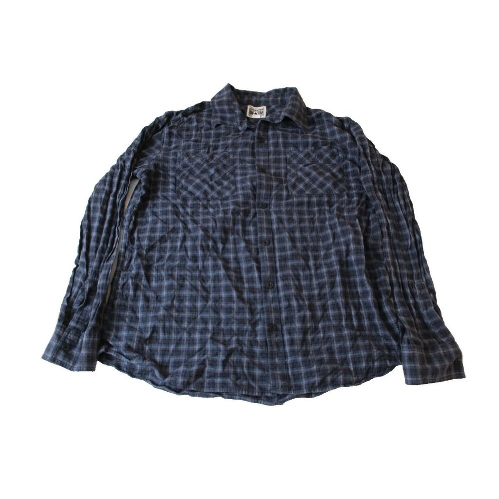 Converse One Star Mens L Plaid Long Sleeve Button Down Shirt